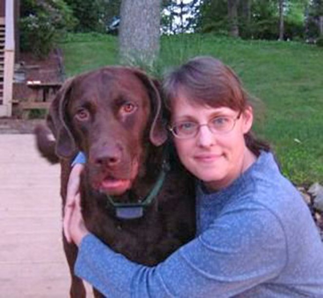 Erin Lucks and her dog Jamie 